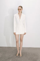 Nazlı Ceren-Marylebone Krep Blazer Beyaz-Elbise-2-Milagron.com