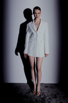 Nazlı Ceren-Marylebone Krep Blazer Beyaz-Elbise-5-Milagron.com