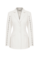 Nazlı Ceren-Marylebone Krep Düğme Detaylı Ceket Vanilla Ice-Ceket-4-Milagron.com