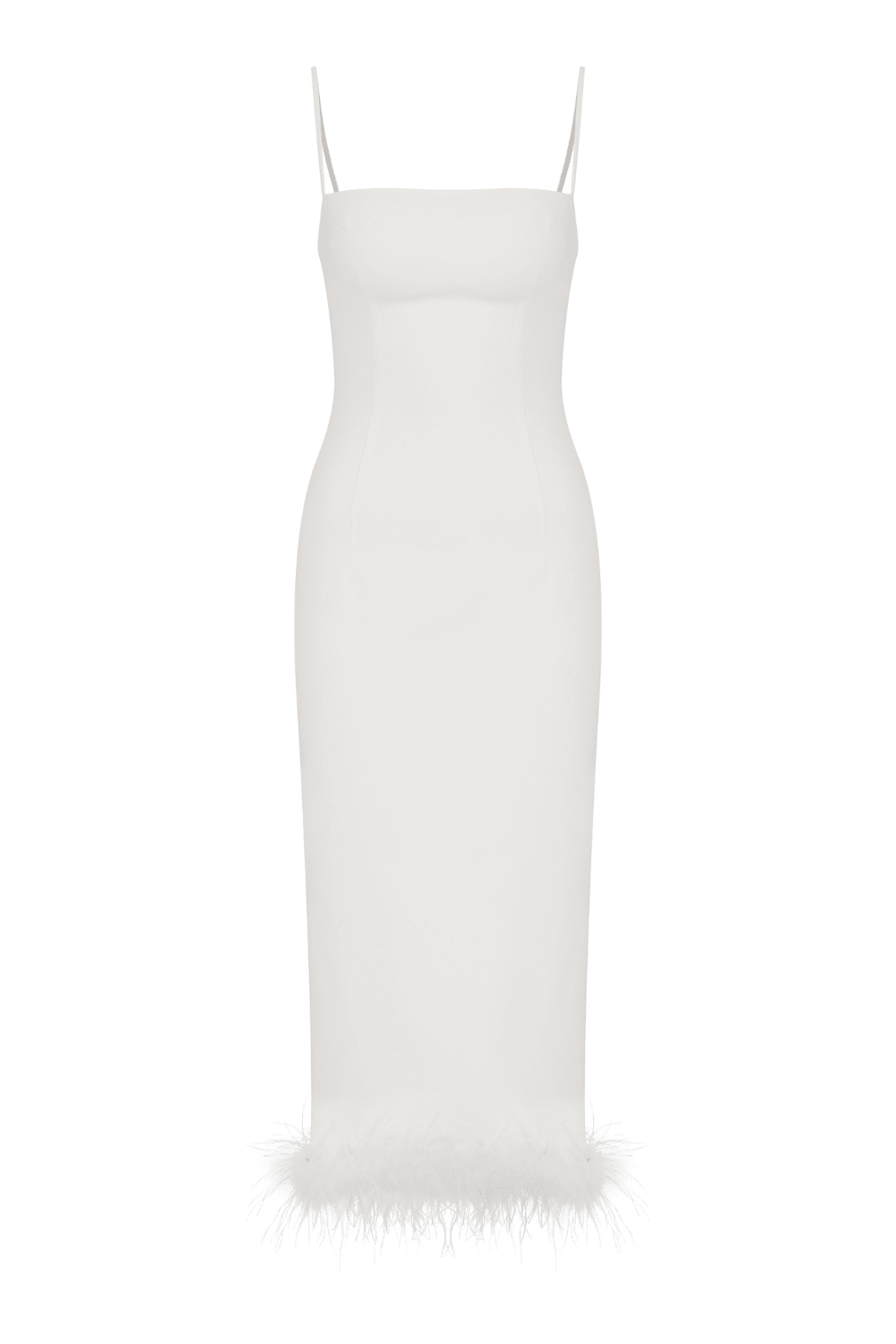 Nazlı Ceren-Miles Krep Midi Elbise Vanilla Ice-Elbise-1-Milagron.com