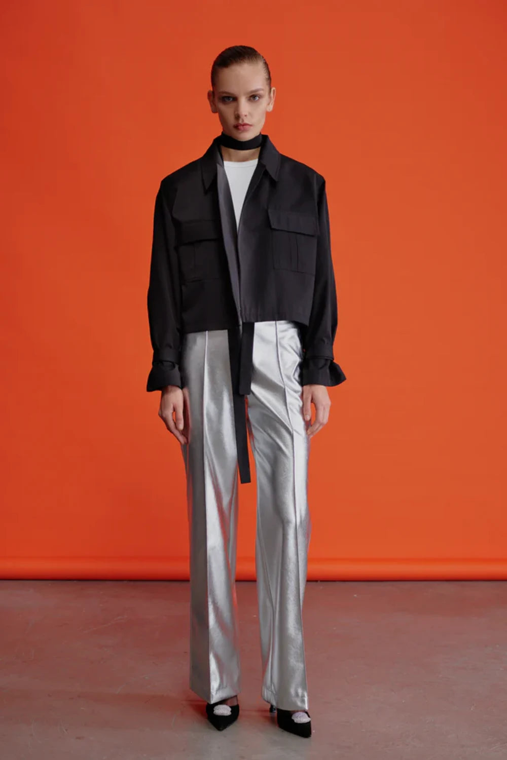 Nazlı Ceren-Millie Düz Kesim Deri Pantolon-Deri Pantolon-5-Milagron.com