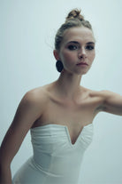 Nazlı Ceren-Miora Krep Midi Elbise Vanilla Ice-Elbise-3-Milagron.com