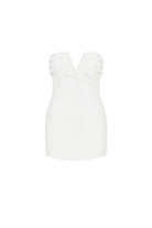 Nazlı Ceren-Miora Krep Mini Elbise Vanilla Ice-Elbise-1-Milagron.com