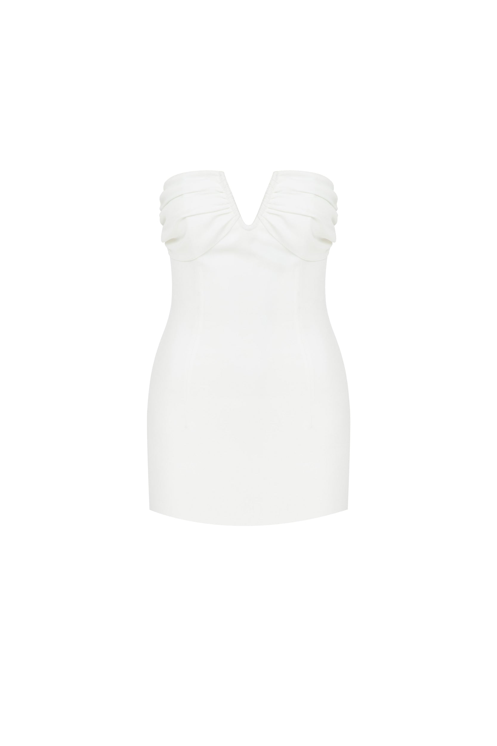 Nazlı Ceren-Miora Krep Mini Elbise Vanilla Ice-Elbise-1-Milagron.com