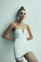 Nazlı Ceren-Miora Krep Mini Elbise Vanilla Ice-Elbise-2-Milagron.com