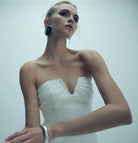 Nazlı Ceren-Miora Krep Mini Elbise Vanilla Ice-Elbise-3-Milagron.com