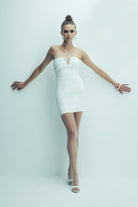 Nazlı Ceren-Miora Krep Mini Elbise Vanilla Ice-Elbise-7-Milagron.com