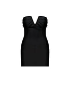 Nazlı Ceren-Miora Mini Krep Elbise Siyah-Elbise-7-Milagron.com