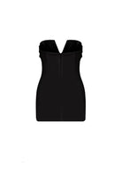 Nazlı Ceren-Miora Mini Krep Elbise Siyah-Elbise-8-Milagron.com