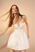 Nazlı Ceren-Miro Straplez Mini Elbise Vanilla Ice-Elbise-2-Milagron.com