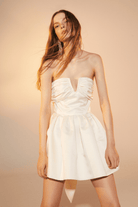 Nazlı Ceren-Miro Straplez Mini Elbise Vanilla Ice-Elbise-3-Milagron.com