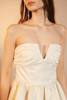 Nazlı Ceren-Miro Straplez Mini Elbise Vanilla Ice-Elbise-4-Milagron.com