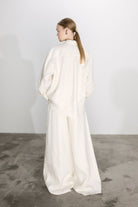 Nazlı Ceren-Mui Geniş Paça Keten Pantolon Beyaz-Pantolon-3-Milagron.com