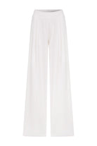 Nazlı Ceren-Mui Geniş Paça Keten Pantolon Beyaz-Pantolon-8-Milagron.com