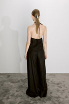 Nazlı Ceren-Mui Keten Top Siyah-Blouse-4-Milagron.com