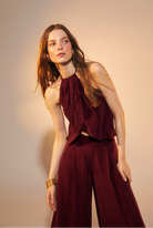 Mui Modal Top Red Plum