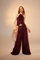 Nazlı Ceren-Mui Modal Top Red Plum-Top-3-Milagron.com