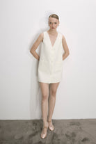 Nazlı Ceren-Odessa Mini Elbise Beyaz-Dresses-1-Milagron.com