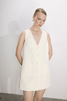 Nazlı Ceren-Odessa Mini Elbise Beyaz-Dresses-2-Milagron.com