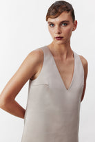 Nazlı Ceren-Odessa Mini Elbise Füme-Elbise-3-Milagron.com