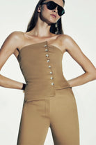 Nazlı Ceren-Odyle Koton Büstiyer Golden Straw-Top-1-Milagron.com