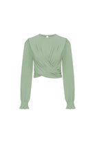 Nazlı Ceren-Orvell Bluz Haki-Bluz-1-Milagron.com