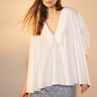 Nazlı Ceren-Poppy Koton Gömlek Beyaz-Gömlek-4-Milagron.com