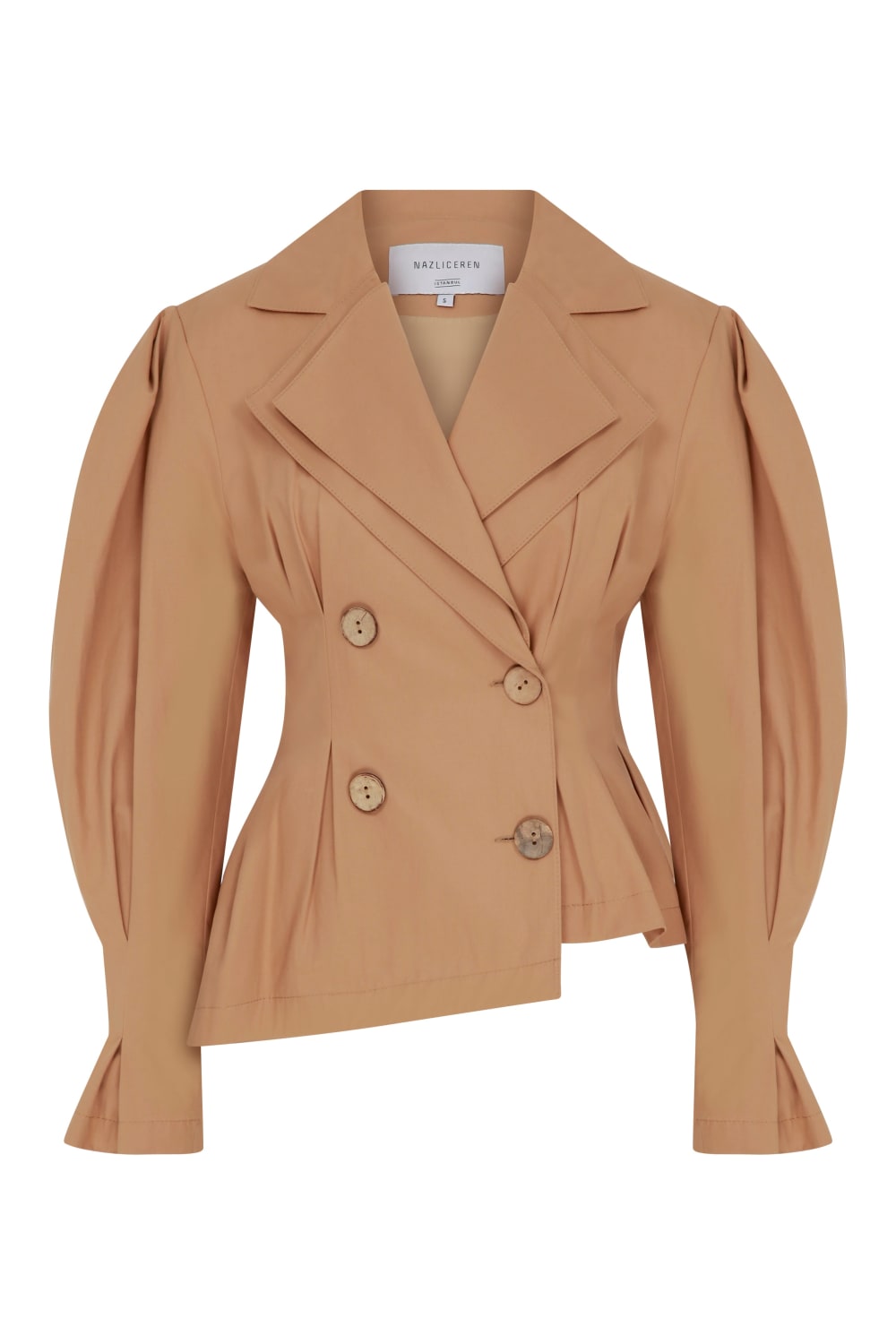 Nazlı Ceren-Raff Asimetrik Koton Ceket-Ceket-1-Milagron.com