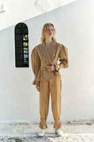 Nazlı Ceren-Raff Asimetrik Koton Pantolon-Pantolon-2-Milagron.com