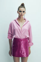 Nazlı Ceren-Ravenna Saten Gömlek Partfait Pink-Gömlek-5-Milagron.com