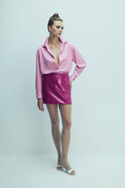 Nazlı Ceren-Ravenna Saten Gömlek Partfait Pink-Gömlek-6-Milagron.com