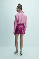 Nazlı Ceren-Ravenna Saten Gömlek Partfait Pink-Gömlek-8-Milagron.com