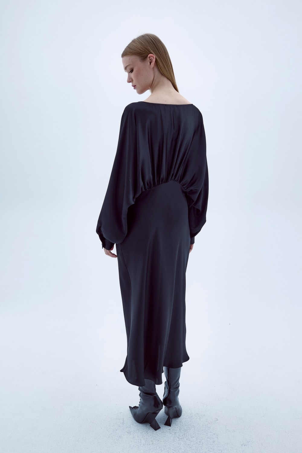 Nazlı Ceren-Rhea Saten Elbise-Elbise-3-Milagron.com