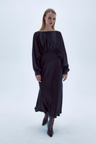 Nazlı Ceren-Rhea Saten Elbise-Elbise-6-Milagron.com