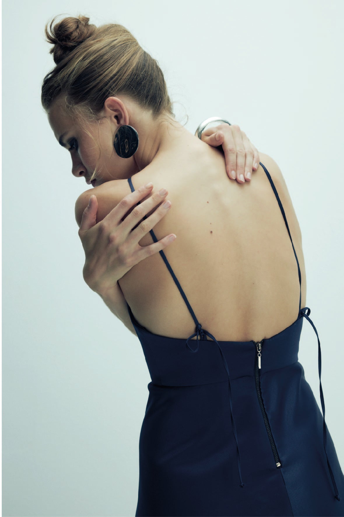 Nazlı Ceren-Riley Midi Elbise Midnight Blue-Elbise-3-Milagron.com