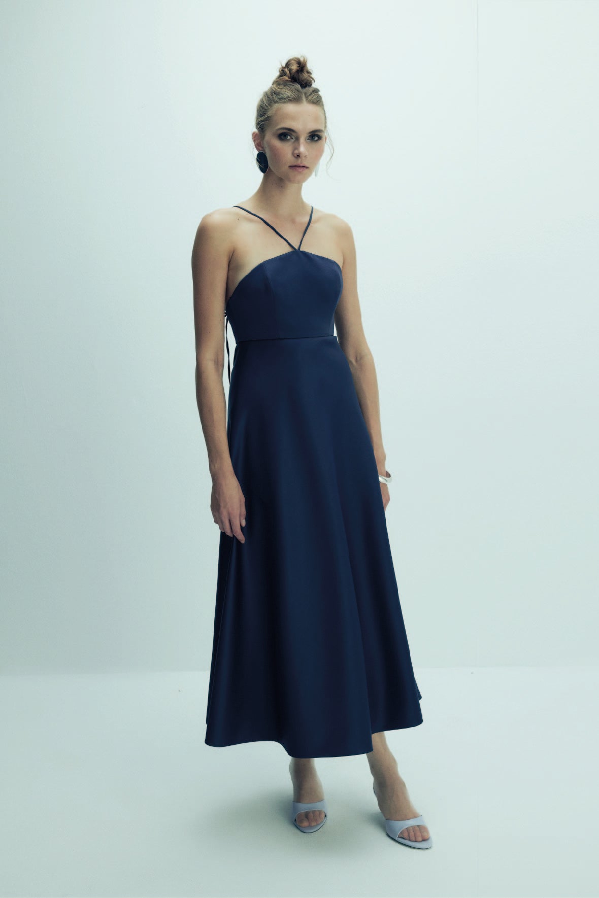 Nazlı Ceren-Riley Midi Elbise Midnight Blue-Elbise-6-Milagron.com