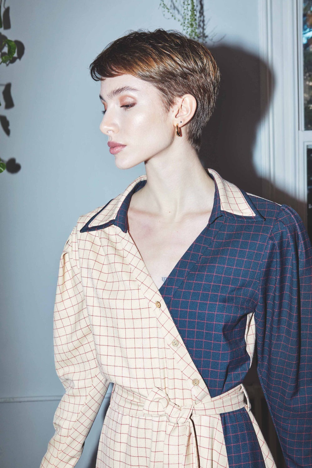 Nazlı Ceren-Sava Asymmetric Hem Midi Dress-Elbise-3-Milagron.com