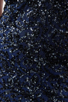 Nazlı Ceren-Selene Payetli Elbise Lacivert-Elbise-4-Milagron.com