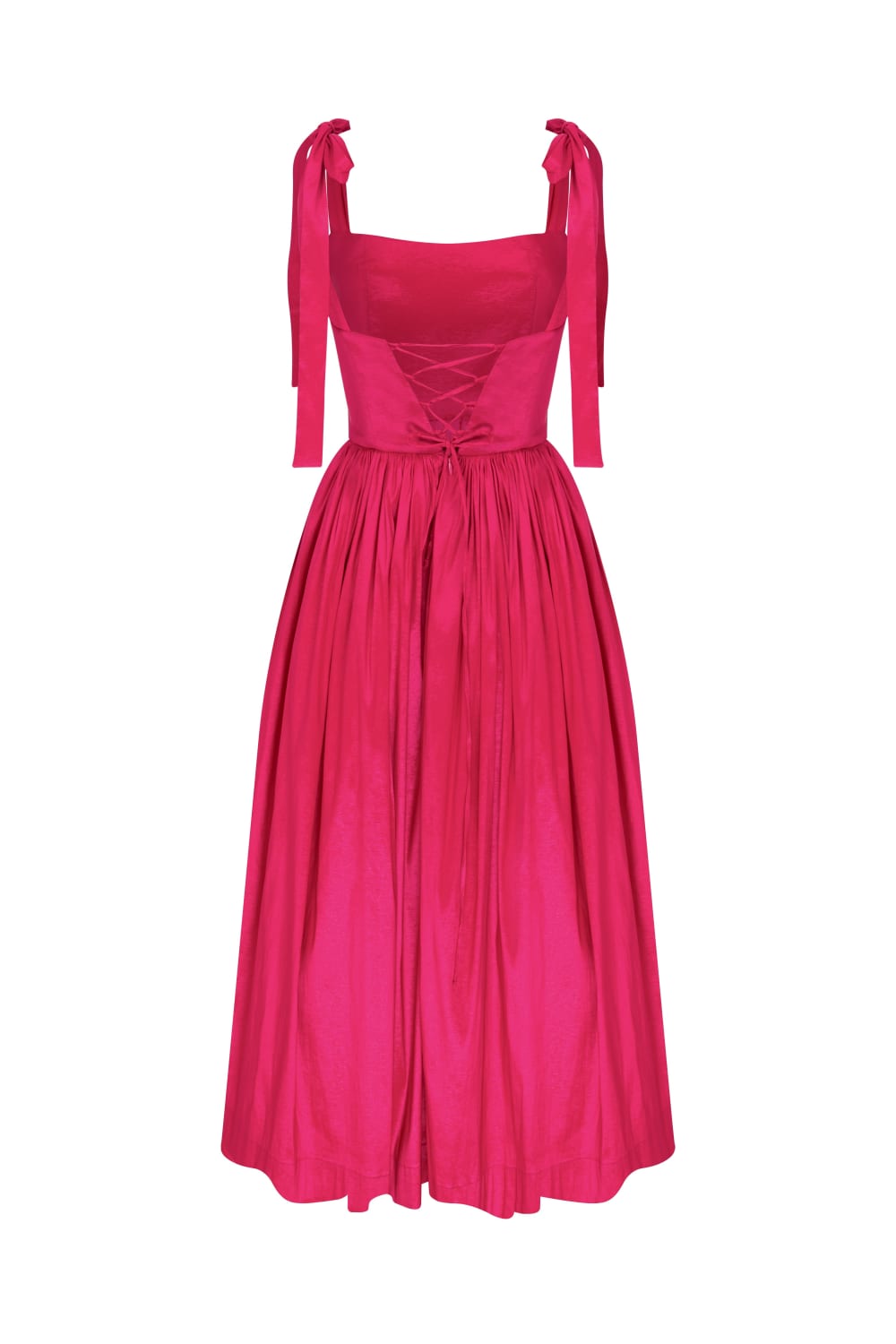 Nazlı Ceren-Sibby Midi Elbise Pink-Elbise-2-Milagron.com