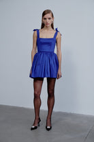 Nazlı Ceren-Sibby Mini Elbise Bleu-Elbise-1-Milagron.com