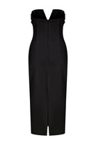 Nazlı Ceren-Siyah Miora Midi Krep Elbise-Elbise-1-Milagron.com