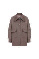 Nazlı Ceren-Terry Kaşmir Ceket Dark Brown-Ceket-1-Milagron.com