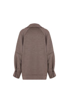 Nazlı Ceren-Terry Kaşmir Ceket Dark Brown-Ceket-2-Milagron.com