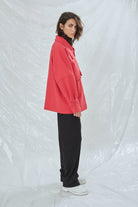 Nazlı Ceren-Terry Wool Blend Jacket In Pink-Ceket-5-Milagron.com