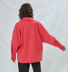 Nazlı Ceren-Terry Wool Blend Jacket In Pink-Ceket-6-Milagron.com