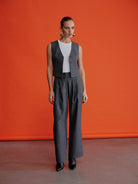 Nazlı Ceren-Tina Pantolon Gri-Pantolon-1-Milagron.com