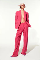 Nazlı Ceren-Tina Wide Leg Pantolon Bubble Gum Pink-Kumaş Pantolon-3-Milagron.com