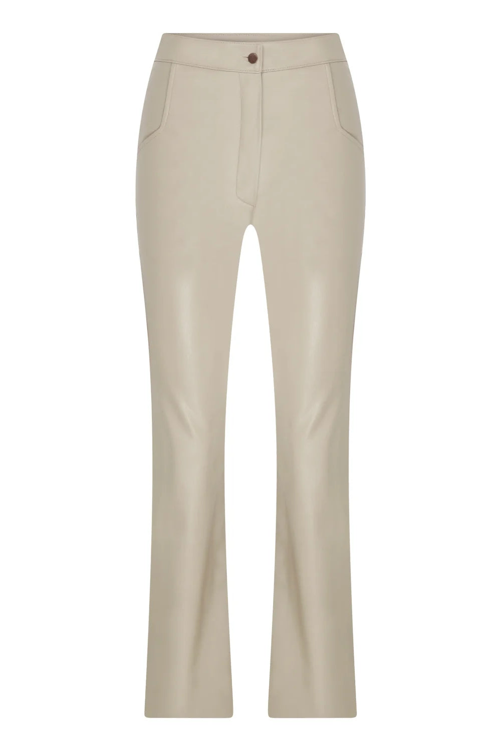 Nazlı Ceren-Tora Düz Kesim Vegan Deri Pantolon-Deri Pantolon-1-Milagron.com