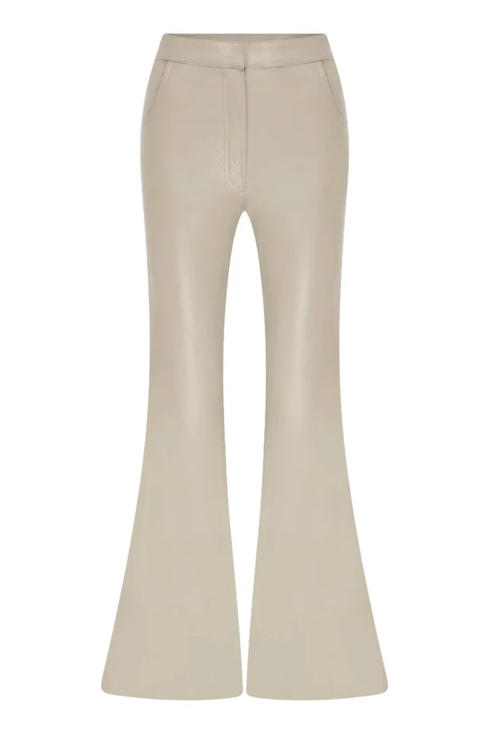 Nazlı Ceren-Tora Vegan Deri Flared Pantolon-Deri Pantolon-1-Milagron.com