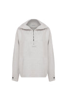 Nazlı Ceren-Travis Yün Karışımlı Fermuarlı Kazak Beige-Kazak & Triko-2-Milagron.com